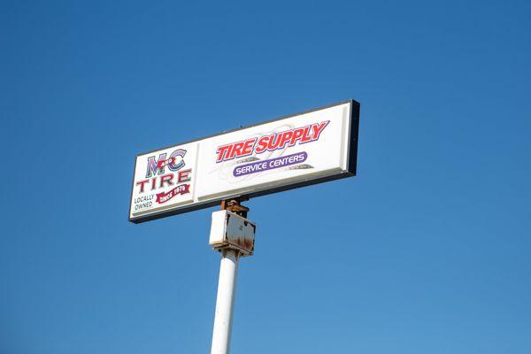 Sign outside the shop