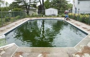 Before photo of a new customer with phosphates and algae