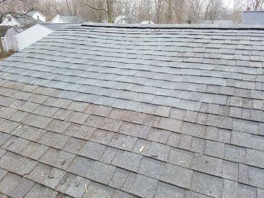 Repaired damaged roof.