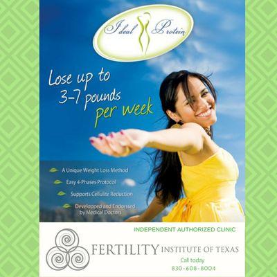 Fertility Institute of Texas is an Ideal Protein authorized clinic. You don't need to be a patient to join Ideal Protein.