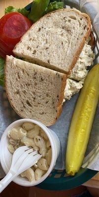 Egg Salad sandwich  Macaroni Salad