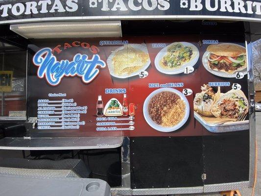 Tacos Nayarit Menu