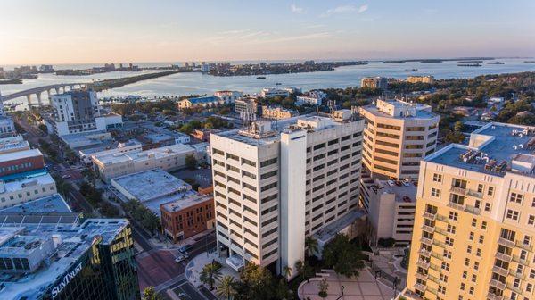 Our NEW office location at 600 Cleveland St, Suite 850 -- in the Bank of America Building.