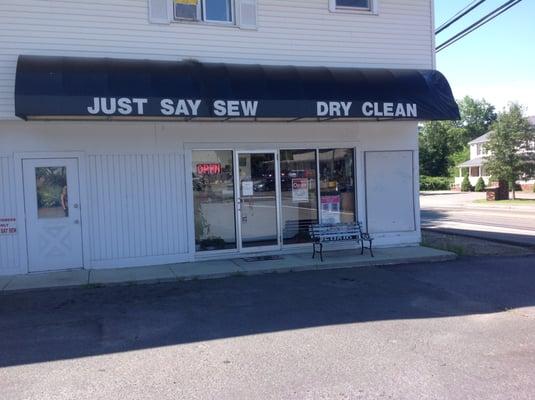 Just Say Sew Dry Cleaner Abington MA store front