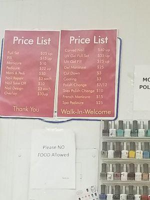 6/16/2018 .... TWO DIFFERENT PRICES FOR A COLOR CHANGE BUT THEY DECIDED TO CHARGE ME MORE THAN WHAT THE PRICE IS FOR YOUR TOES....