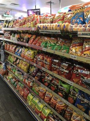 Fully stocked chip aisle