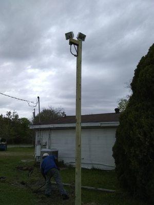 Parking lot lights Installed