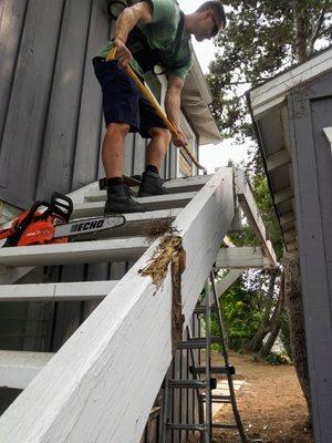 Exterior Stair Demolition and Removal located in the cliff side of Solana Beach!