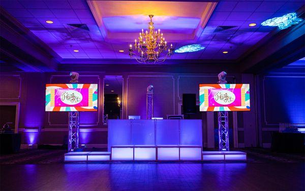 Stages, DJ Booth, TVs