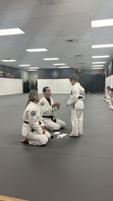 Christian getting another stripe! Always an amazing feeling for him of accomplishment when he earns one month after month!