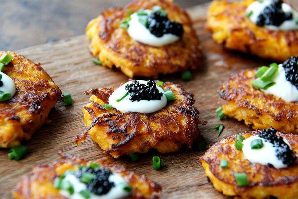 Sweet Potato Latkes & Caviar