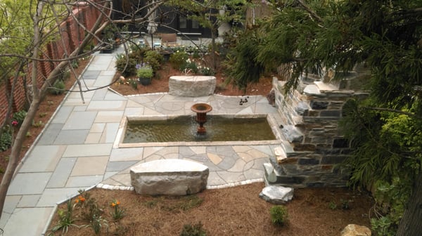 The other side of the Ruins.  Please notice the scrollwork in the bluestone on the side of the Reflecting Pool :-) Wildworksl...