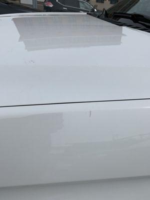 Scratches on fender left side and hood