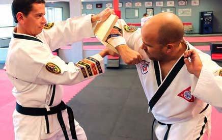 Instructors Demonstrate Elbow Strike / Board Breaking