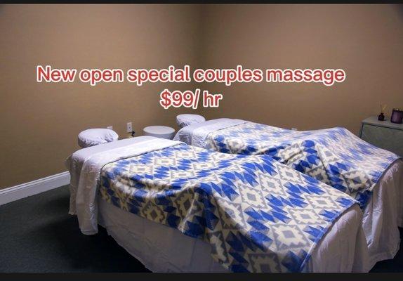 Please come in enjoy the our special offer for couples massage