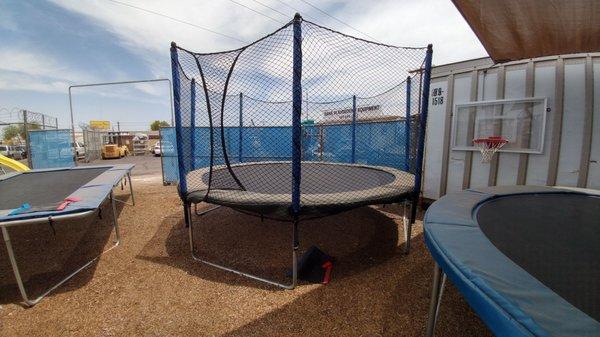 We build rectangle and round trampolines