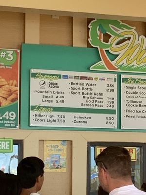 Menu prices as of 7/31/2019