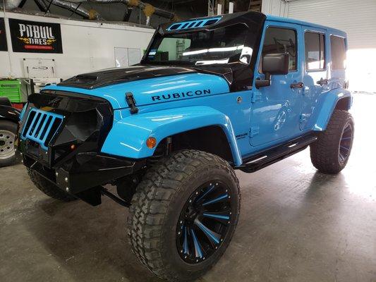 Modified Blue Jeep