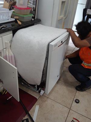 Installing dishwasher for saint mary Catholic church