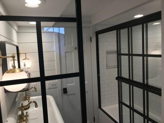 Grid Style Shower & Room Divider Install