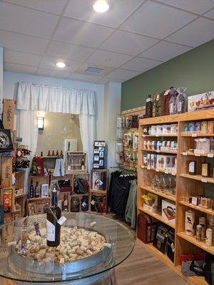 Spacious retail & tasting area with everything you might need to accompany your wine purchase!