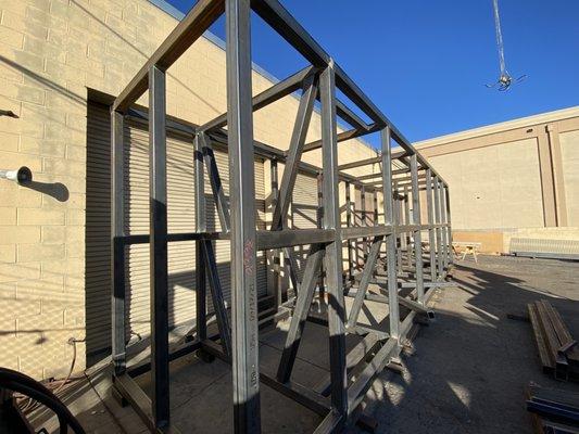 Structural steel sign frame