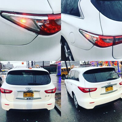 Beautiful white infinity minor damage repaired