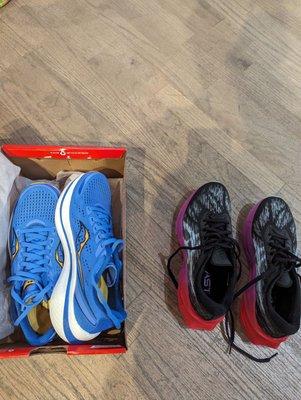 Saucony endorphin speed 3 and Asics novablast 3