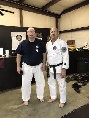 Ryu-te/Oyata Shin Shu Ho Master Instructor Greg Lindquist, taashi and Karl Wagner, kyoshi during 2018 spring seminar