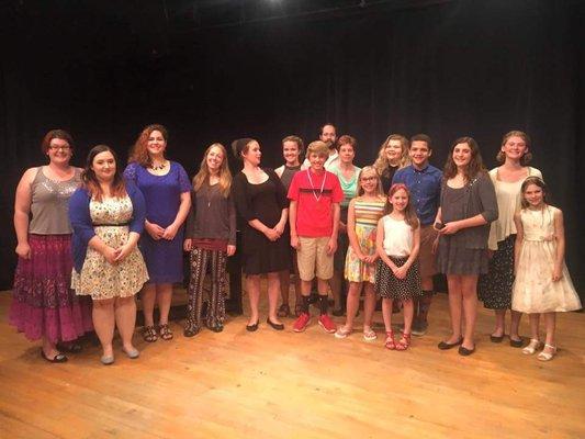 Students gather after the annual Spring Recital in 2016.