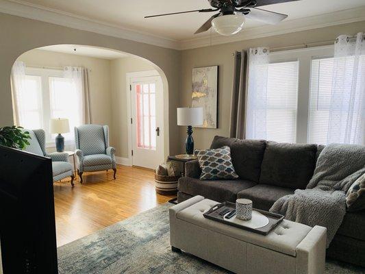 514 Center St. Furnished Rental - Living Room View From Hallway