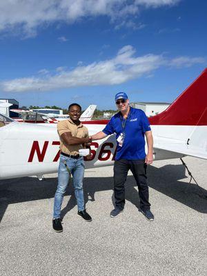 Myself and Kurt after my checkride