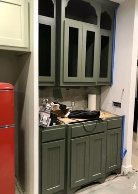 Over fridge cabinet & display/storage hutch