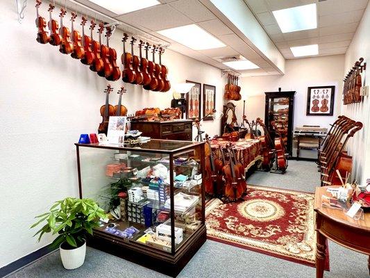 Our shop interior : ) More than 300 instruments!