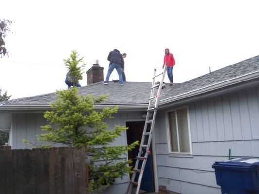 Students doing Field Training, you learn a lot with hands on inspections.