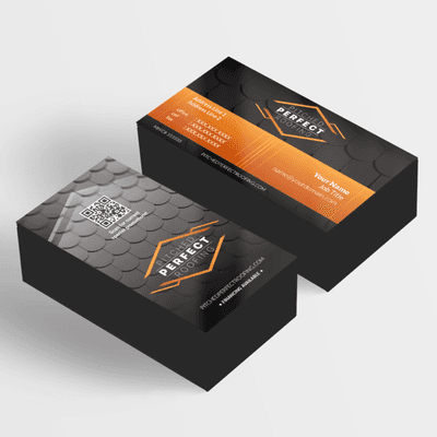 Pitched Perfect Roofing Logo Design and Business Card Package