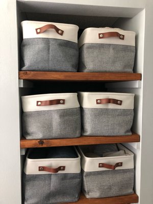 Open Shelving For Linen Closet