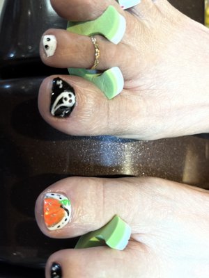 Halloween pedi