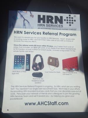 Great referral program!