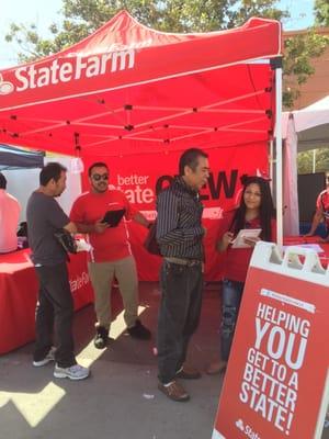 Our awesome team member Yesenia is enjoying a sunny day at Fiesta Broadway in downtown LA!