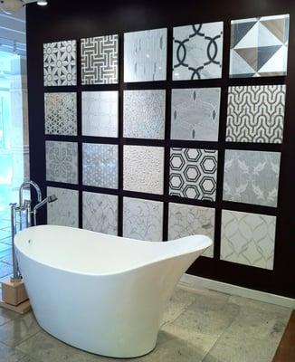 Charlotte Showroom, New Ravenna wall mosaics.