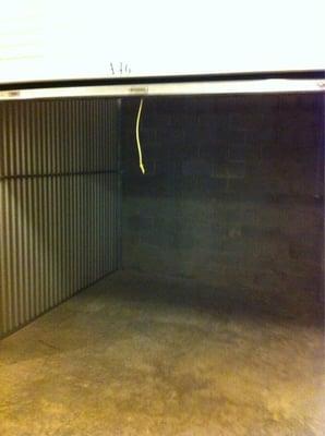 10 x 10 storage unit inside-climate control.