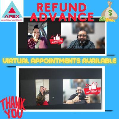 Refund Advance Virtual Appointments