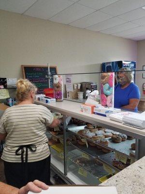 Fresh donuts every morning, yum!