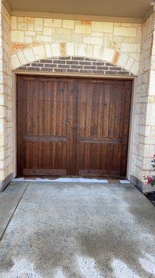 Garage stained in Lantana, Tx