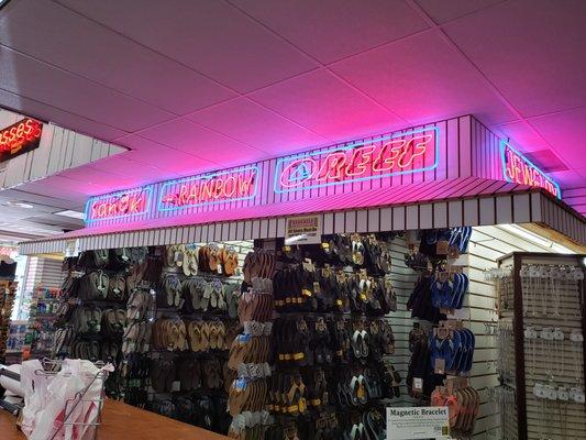 Large selection of brand name footwear.