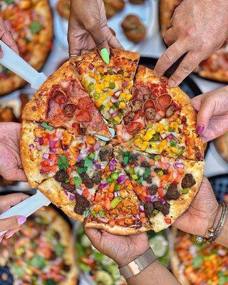 Variety of namaste pizza options