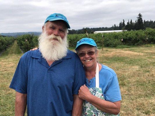 Captain blueberry and his Madame. Very welcoming couple.