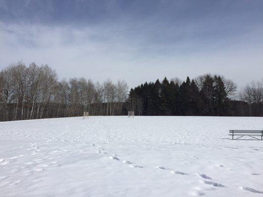 Lacrosse field under the snow