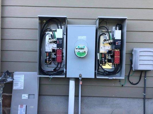 Dual automatic transfer switch systems for large residential property